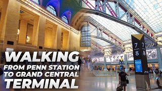 Walking NYC  Penn Station to Times Square amp Grand Central Terminal July 2021 [upl. by Loar169]