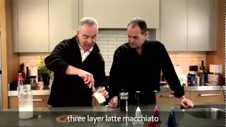 aerolatte  milk frother makes three layer caffè latte macchiato [upl. by Navis301]