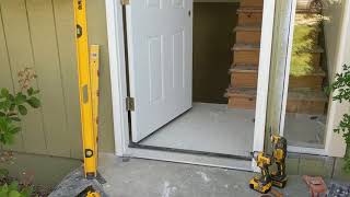 Jeld Wen Front Door Installation  Really crappy products and craftsmanship PART 1 [upl. by Okramed303]