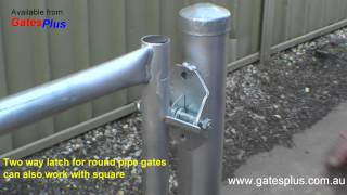 Gate Latch 2 way for round pipe and square [upl. by Einaoj315]