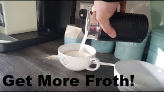 How to Get More Froth from Your Nespresso Coffee Aeroccino  Nespresso tips and help [upl. by Presley]