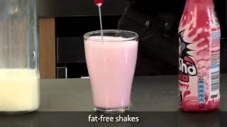 How to make a fat free milkshake using an aerolatte milk frother [upl. by Sackman]