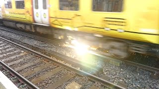 Merseyrail 507 009 making arcs at Birkdale station [upl. by Anirehc]